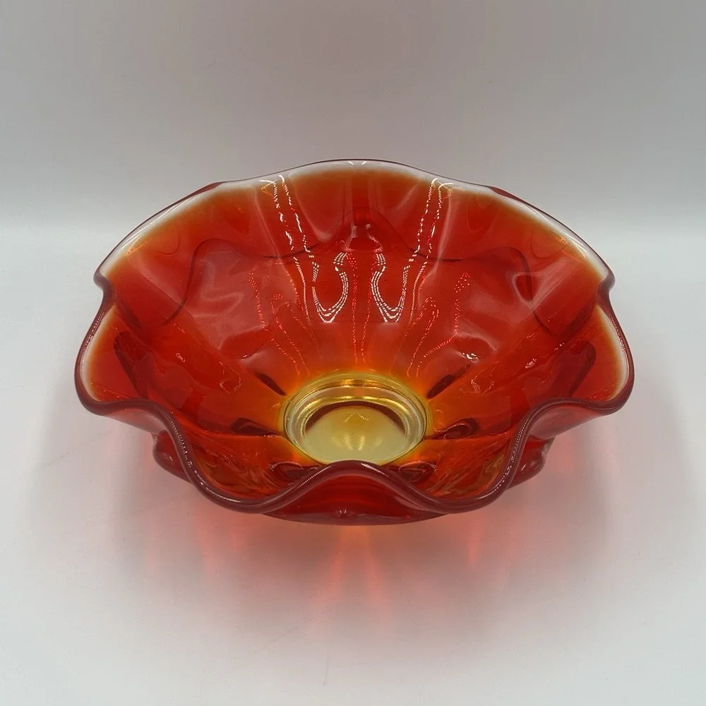 Vintage MCM Amberina/Percimmon 8